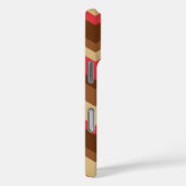 Braune und rote Herbstgeometrie Zig Zag Case-Mate iPhone Hülle (Rückseite / Rechts)