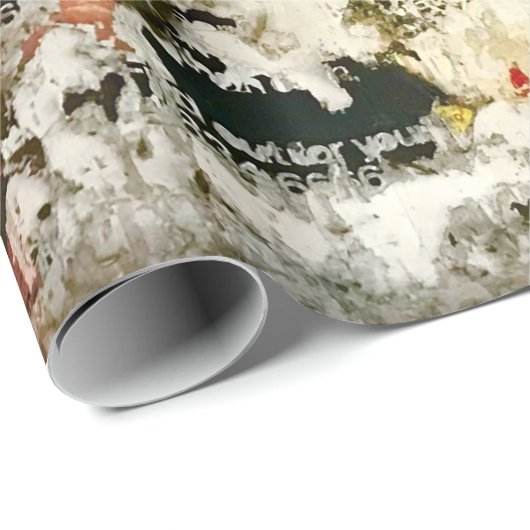 Braune und rote Tapete Geschenkpapier (Rolleneckpunkt)