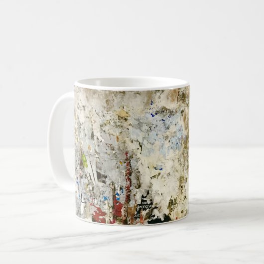 Braune und rote Tapete Kaffeetasse (Vorderseite Links)