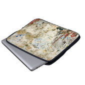 Braune und rote Tapete Laptopschutzhülle (Vorne Knopf)