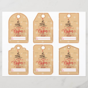 Braune und rote zeitgenössische ausgestanzte Gesch