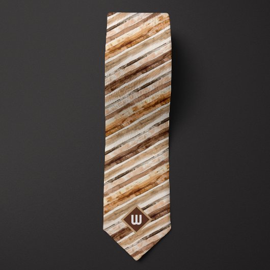 Braune und Sandfarbe gestrichen Krawatte