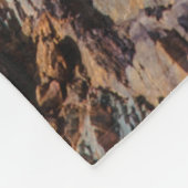 Braune und schwarze Felsformation Fleecedecke (Ecke)