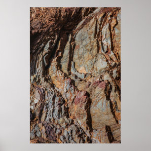 Braune und schwarze Felsformation Poster
