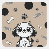 Braune und schwarze Fischknochen Welpenhund Geburt