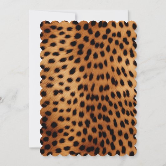Braune und schwarze Geparden Einladung (Rückseite)