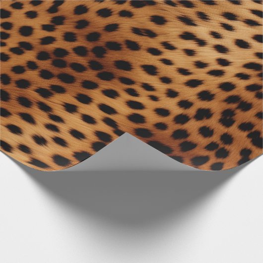 Braune und schwarze Geparden Geschenkpapier (Ecke)