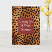 Braune und schwarze Geparden Karte (Gelbe Blume)