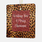 Braune und schwarze Geparden Keramikornament (Links)