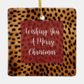 Braune und schwarze Geparden Keramikornament (Vorderseite)