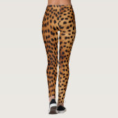 Braune und schwarze Geparden Leggings (Rückseite)