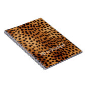 Braune und schwarze Geparden Notizblock (Rechte Seite)