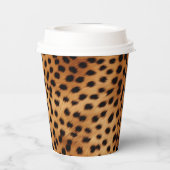 Braune und schwarze Geparden Pappbecher (Rückseite)