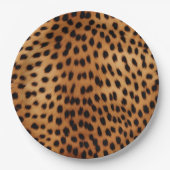 Braune und schwarze Geparden Pappteller (Vorderseite)