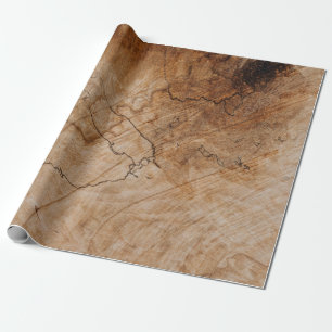 Braune und schwarze Holzoberfläche Geschenkpapier