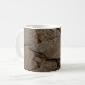 Braune und schwarze Holzoberfläche Kaffeetasse (Vorderseite Links)