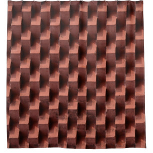 Braune und schwarze Holzpappe Duschvorhang