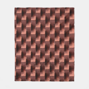 Braune und schwarze Holzpappe Fleecedecke
