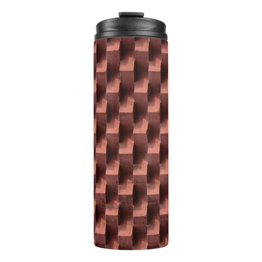 Braune und schwarze Holzpappe Thermosbecher (Vorderseite)