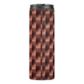Braune und schwarze Holzpappe Thermosbecher (Rückseite)