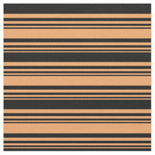 Braune und schwarze Linse/Streifen-Muster Stoff