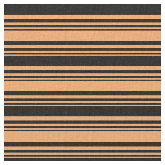 Braune und schwarze Linse/Streifen-Muster Stoff (Nahaufnahme)