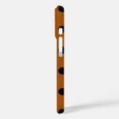 Braune und schwarze Polka-Punkte Case-Mate iPhone Hülle (Rückseite / Links)