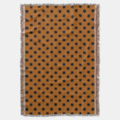 Braune und schwarze Polka-Punkte Decke (Vorderseite Vertikal)