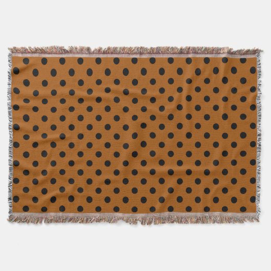 Braune und schwarze Polka-Punkte Decke (Vorderseite)
