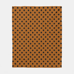 Braune und schwarze Polka-Punkte Fleecedecke