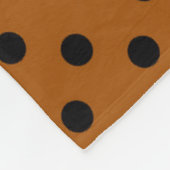 Braune und schwarze Polka-Punkte Fleecedecke (Ecke)