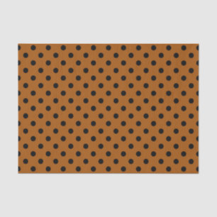 Braune und schwarze Polka-Punkte Seidenpapier