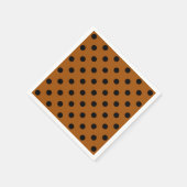 Braune und schwarze Polka-Punkte Serviette (Ecke)