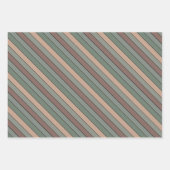 Braune und schwarze Streifen auf Aquarellpapier Geschenkpapier Set (Vorderseite 2)