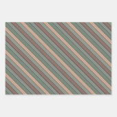 Braune und schwarze Streifen auf Aquarellpapier Geschenkpapier Set (Vorderseite)