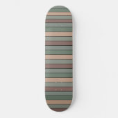 Braune und schwarze Streifen auf Aquarellpapier Skateboard (Vorderseite)