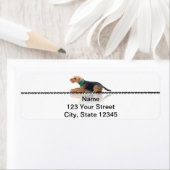 Braune und schwarze walisische Terrier-Rücksendead (Insitu)