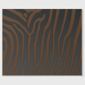 Braune und schwarze Zebrastreifen - Tierdruck Geschenkpapier (Flach)