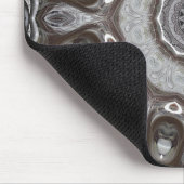 Braune und silber Kaleidoskop Mandala Muster Mousepad (Ecke)