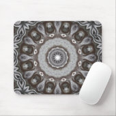Braune und silber Kaleidoskop Mandala Muster Mousepad (Mit Mouse)
