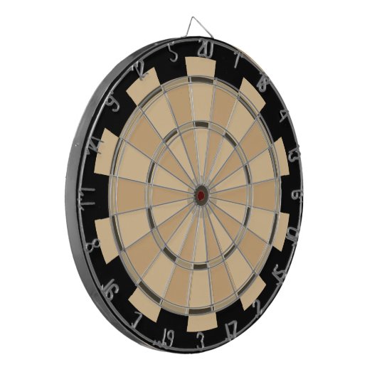 Braune und Tan Combo Stack Regulation Dart Board Dartscheibe (Vorderseite Links)