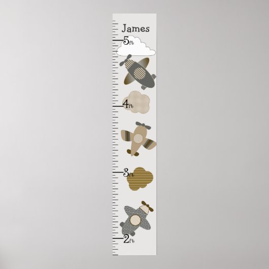 Braune und Tan Flugzeuge Wachstumsdiagramm Behalte Poster (Vorne)