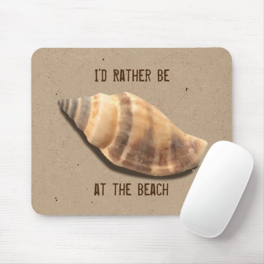 Braune und Tan Striped Conch Muschel Mousepad (Mit Mouse)