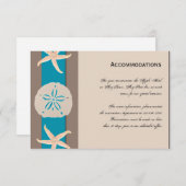 Braune und türkisfarbene Band Starfish Unterkünfte Begleitkarte (Vorne/Hinten)