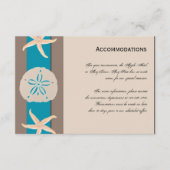 Braune und türkisfarbene Band Starfish Unterkünfte Begleitkarte (Vorderseite)