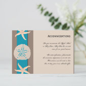 Braune und türkisfarbene Band Starfish Unterkünfte Begleitkarte (Stehend Vorderseite)