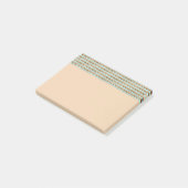 Braune und türkisfarbene Zigzag Zickzack Post-it Klebezettel (angewinkelt)