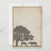 Braune und Vintage Pferdefarm Elfenbein Einladung (Rückseite)