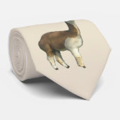Braune und weiße Alpaca Krawatte (Gerollt)