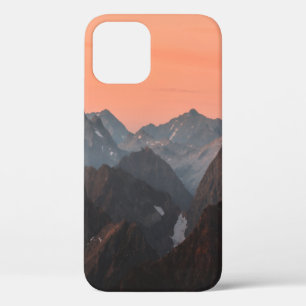 BRAUNE UND WEISSE BERGE UNTER ORANGEFARBENEM HIMME Case-Mate iPhone HÜLLE